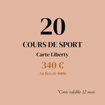 Ta carte Liberty – 20 cours