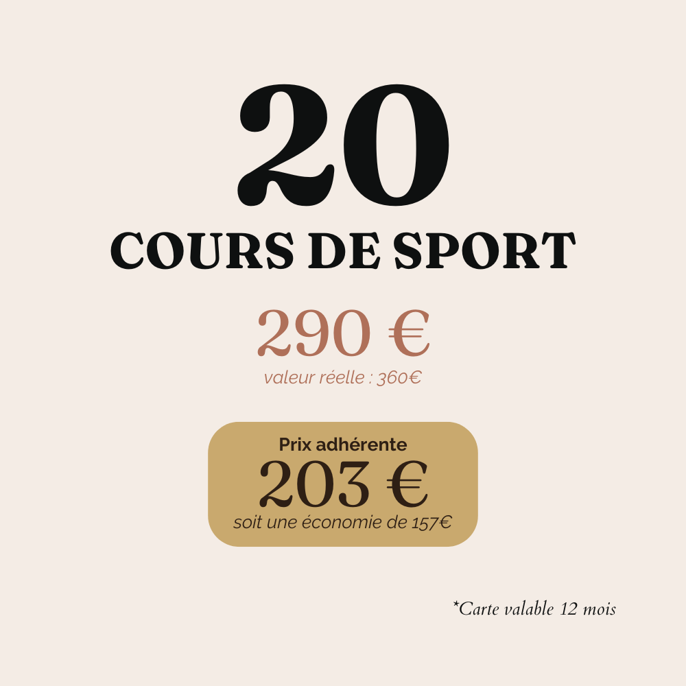 Ta carte Liberty - 20 cours