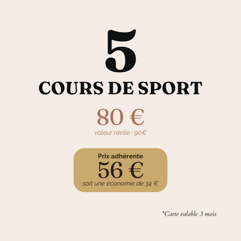 Ta carte Liberty – 5 Cours