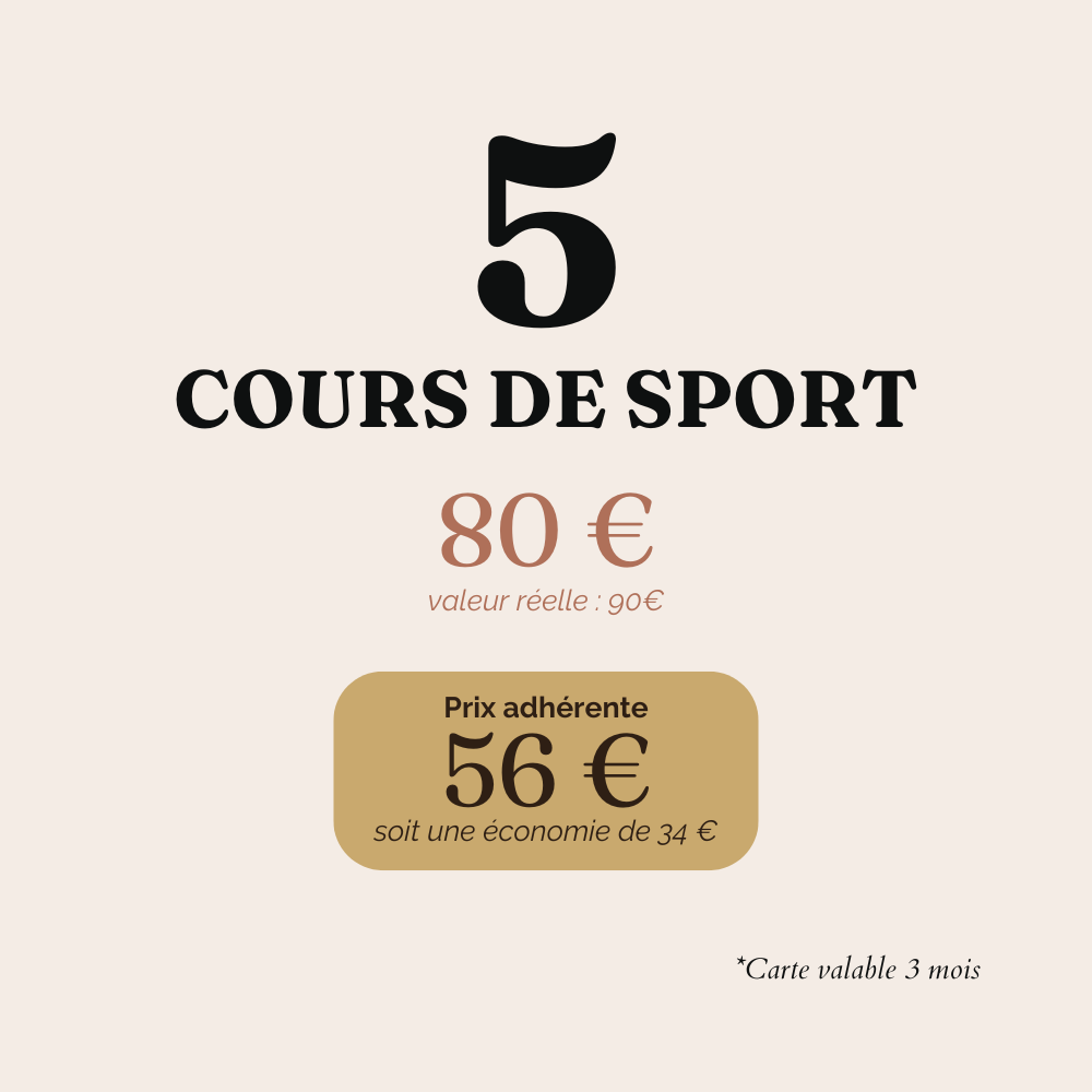 Ta carte Liberty - 5 Cours
