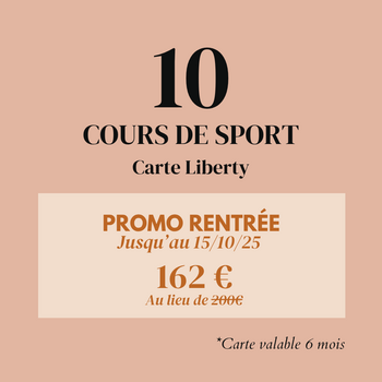 Ta carte 10 cours de Sport