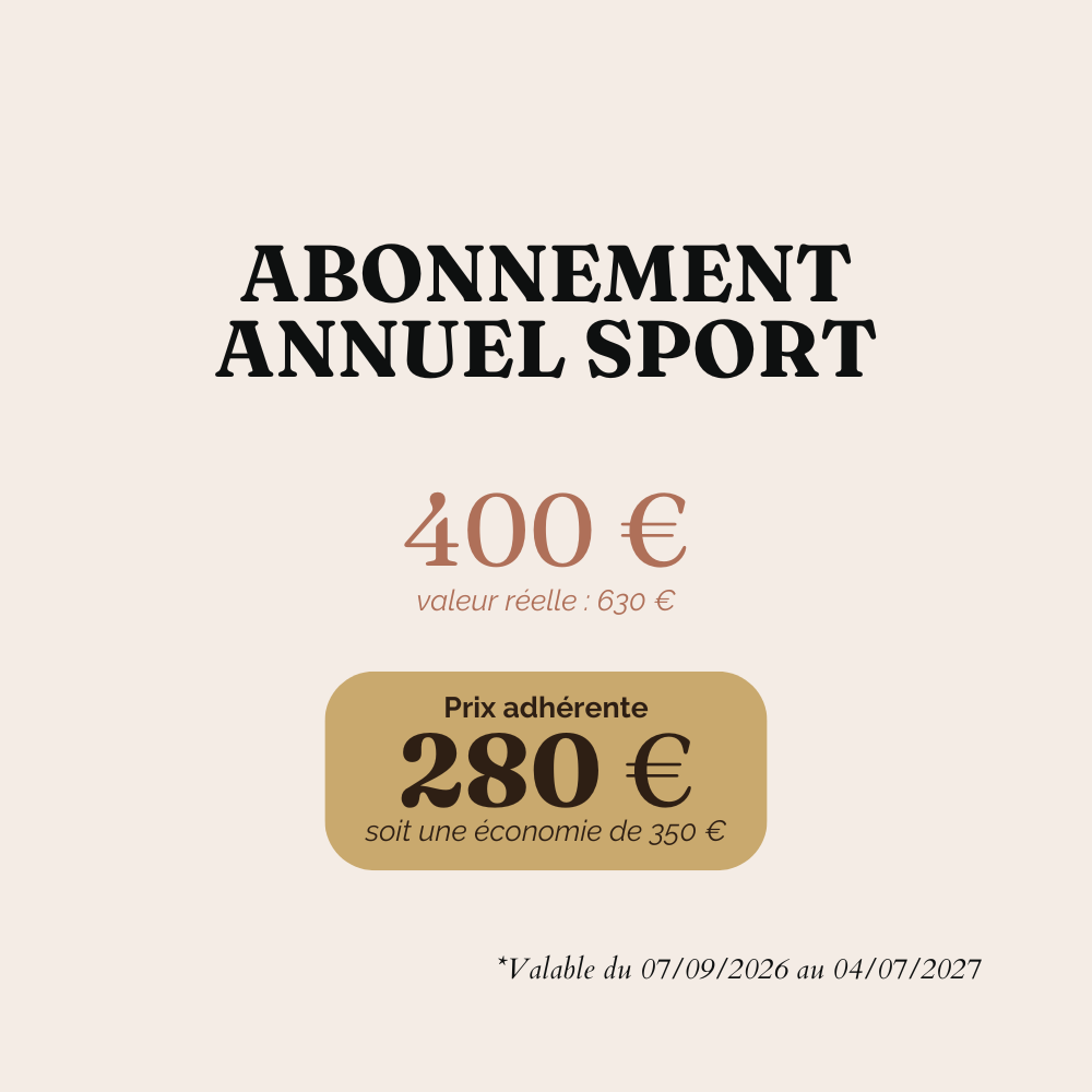 Abonnement annuel sport